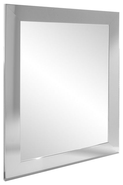 Chrome Square Or Diamond Framed Vanity Wall Mirror 32''x 32 Throughout Square Modern Wall Mirrors (Photo 1 of 15)