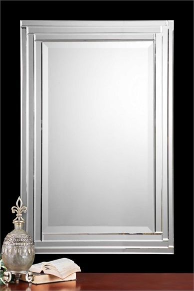 Click Here To View Larger Image | Frameless Vanity Mirrors, Rectangular Regarding Square Frameless Beveled Vanity Wall Mirrors (View 3 of 15)