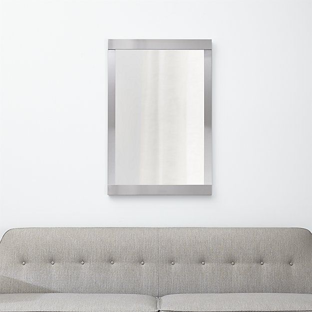 Colby Nickel Wall Mirror + Reviews | Crate And Barrel | Gold Mirror Throughout Oxidized Nickel Wall Mirrors (View 4 of 15)