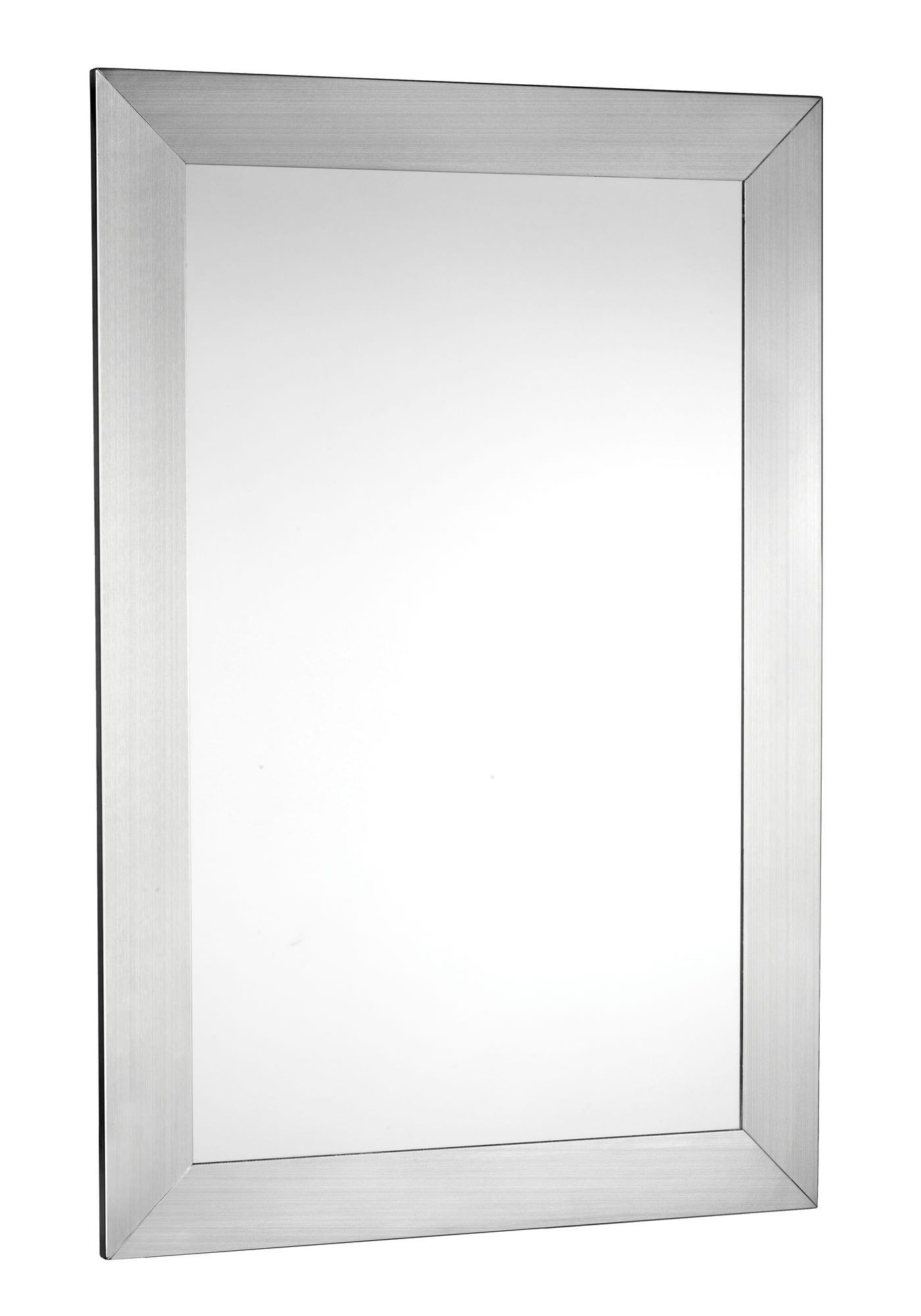 Croydex Parkgate Mirror With Brushed Stainless Steel Frame | Mm701605 Regarding Drake Brushed Steel Wall Mirrors (Photo 6 of 15)
