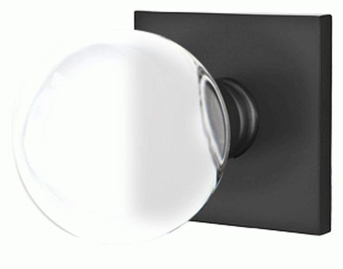 Crystal Bristol Door Knob Set With Square Rosette (matte Black Finish) Within Matte Black Square Wall Mirrors (View 14 of 15)