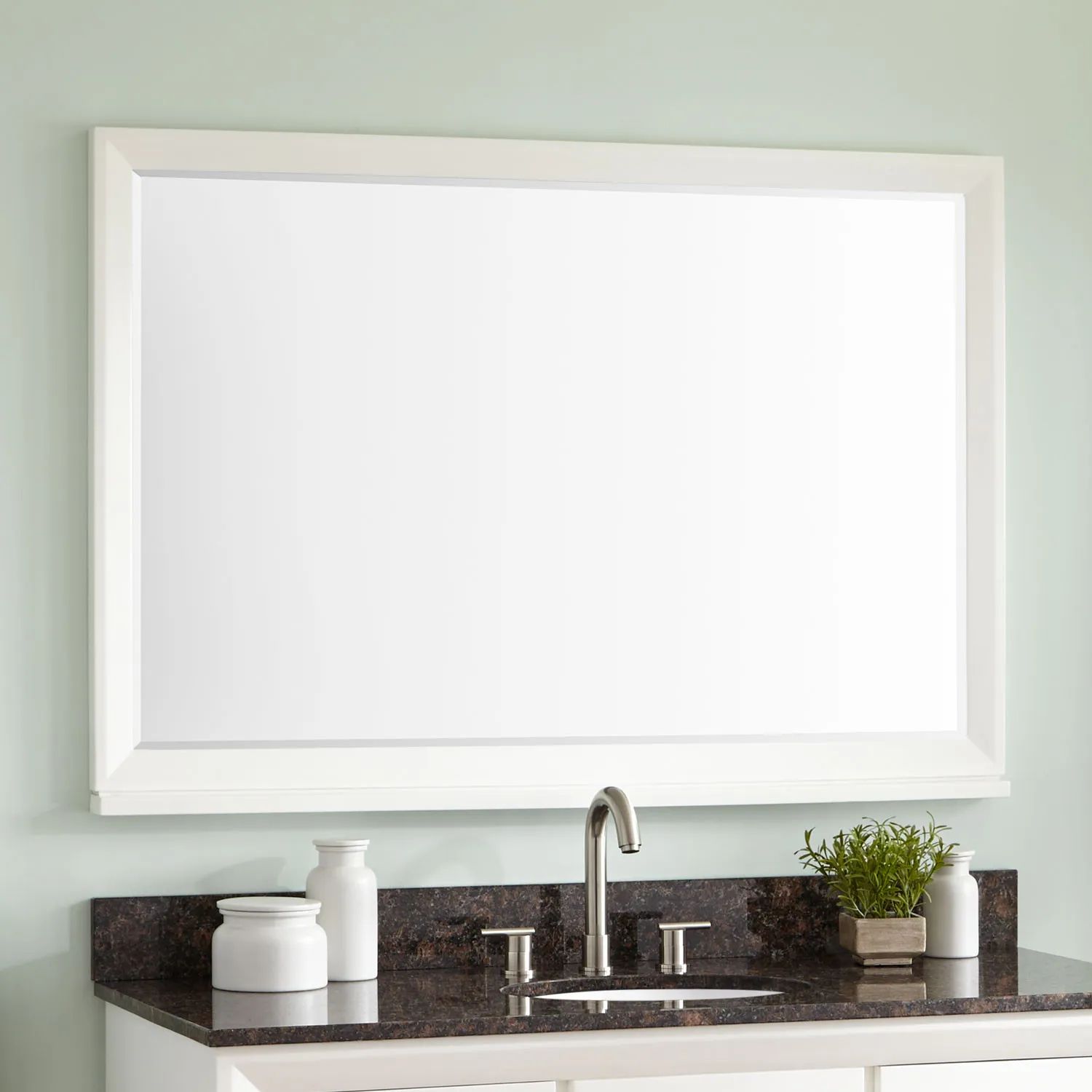 Davyn Vanity Mirror – White – Bathroom Within White Decorative Vanity Mirrors (View 12 of 15)