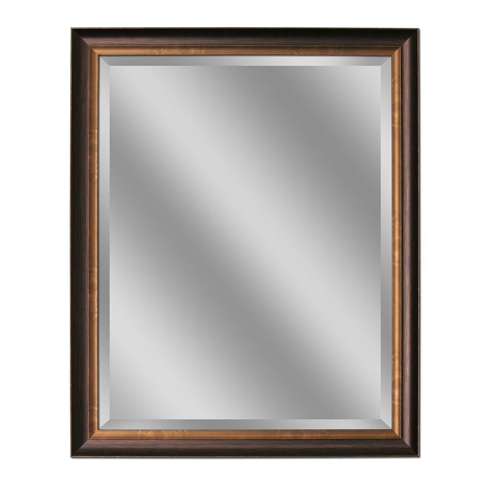 Deco Mirror 32 In. L X 26 In. W Framed Wall Mirror In Oil Rubbed Bronze Throughout Woven Bronze Metal Wall Mirrors (Photo 7 of 15)