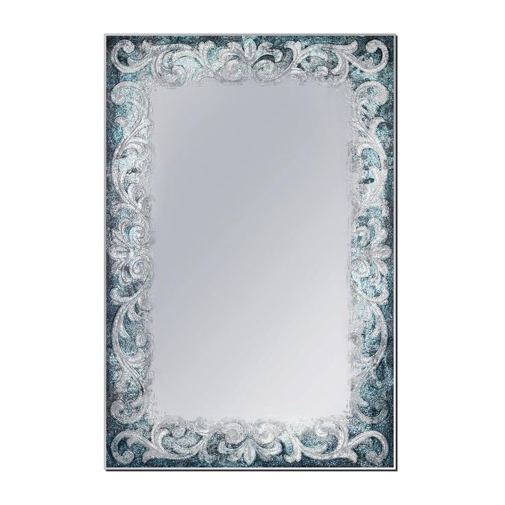 Deco Mirror Blue 24 In. W X 36 In. H Frameless Rectangular Bathroom With Tropical Blue Wall Mirrors (Photo 11 of 15)