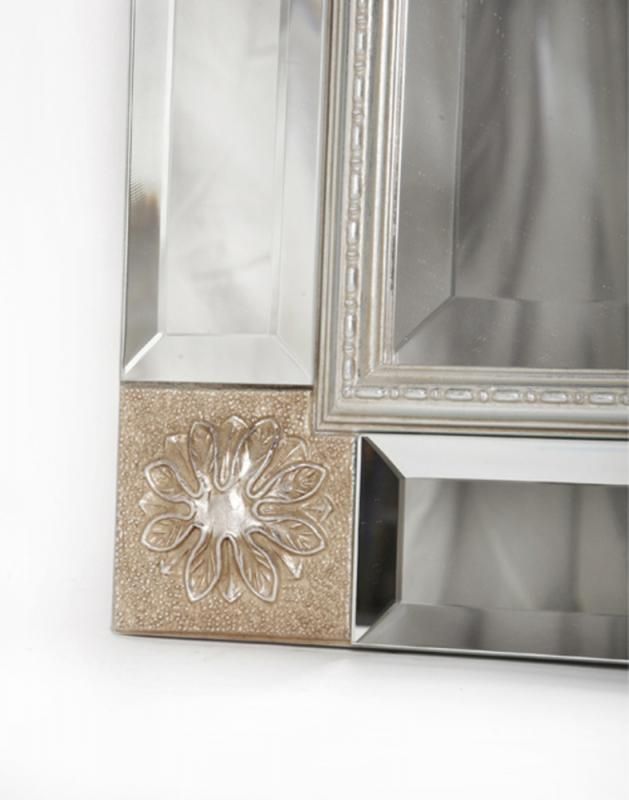 Decorative Bevelled Wall Mirror With Mirror Edge Frame + Antique For Cut Corner Wall Mirrors (Photo 6 of 15)