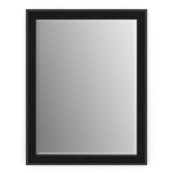 Delta 28 In. W X 36 In. H (m1) Framed Rectangular Deluxe Glass Bathroom Intended For Matte Black Rectangular Wall Mirrors (Photo 6 of 15)