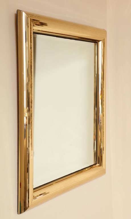 Disco Ball Gold Square Mirror Frame At 1stdibs Pertaining To Gold Square Oversized Wall Mirrors (View 2 of 15)