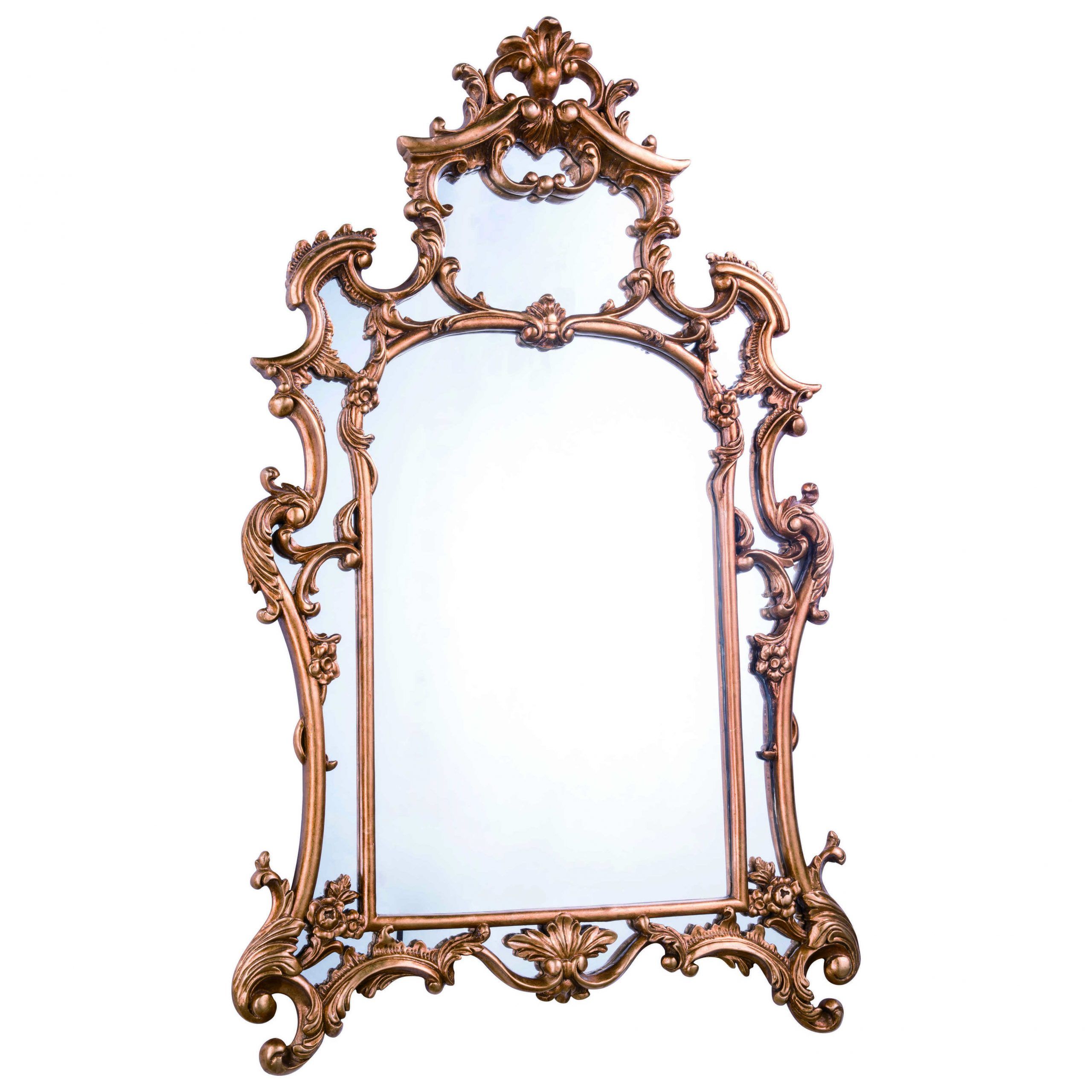 Elegant Lighting Antique 29''w X 48''h Gold Leaf Wall Mirror | Egmr2042 With Antiqued Gold Leaf Wall Mirrors (Photo 1 of 15)