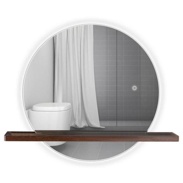 Ello&allo 24 In. W X 24 In. H Single Frameless Round Led Light Bathroom Pertaining To Round Frameless Bathroom Wall Mirrors (Photo 12 of 15)