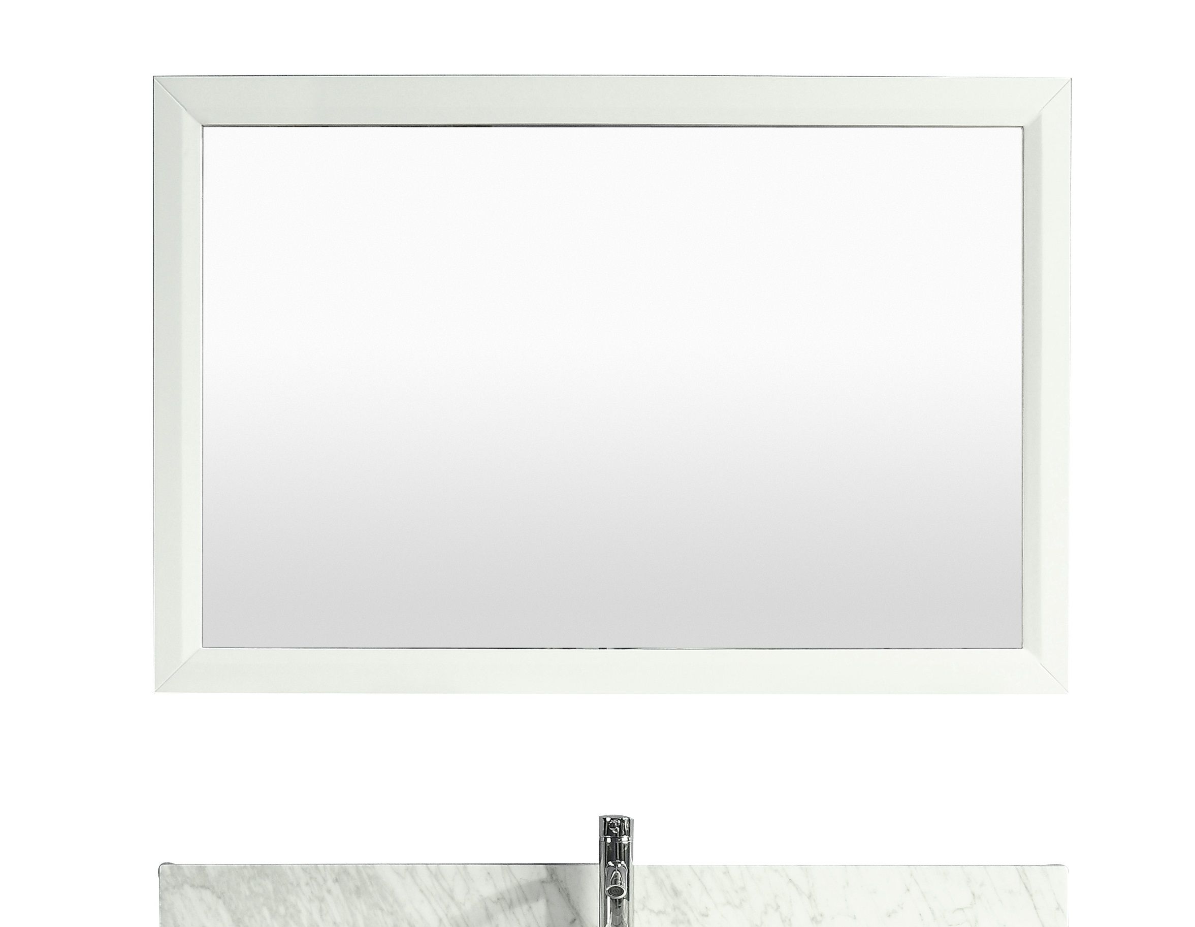 Eviva Aberdeen 60" White Framed Bathroom Wall Mirror – Walmart With Regard To Mirror Framed Bathroom Wall Mirrors (View 5 of 15)