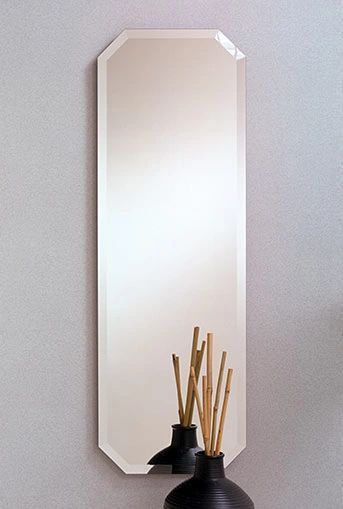 Free Shipping Octagonal Frameless Mirror 16 X 48 | Mirror, Frameless Intended For Double Crown Frameless Beveled Wall Mirrors (View 12 of 15)