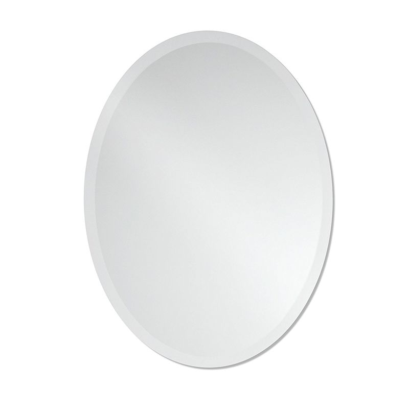 Free Shipping Small Frameless Beveled Oval Wall Mirror | Bathroom With Oval Beveled Wall Mirrors (Photo 9 of 15)