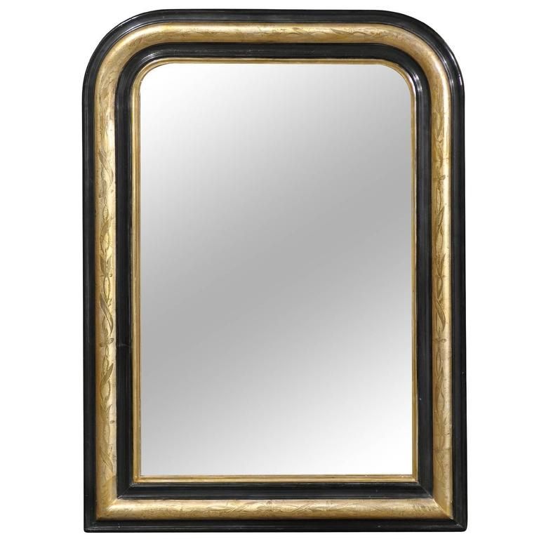 French Black And Gold Mirror At 1stdibs Intended For Dark Gold Rectangular Wall Mirrors (View 10 of 15)