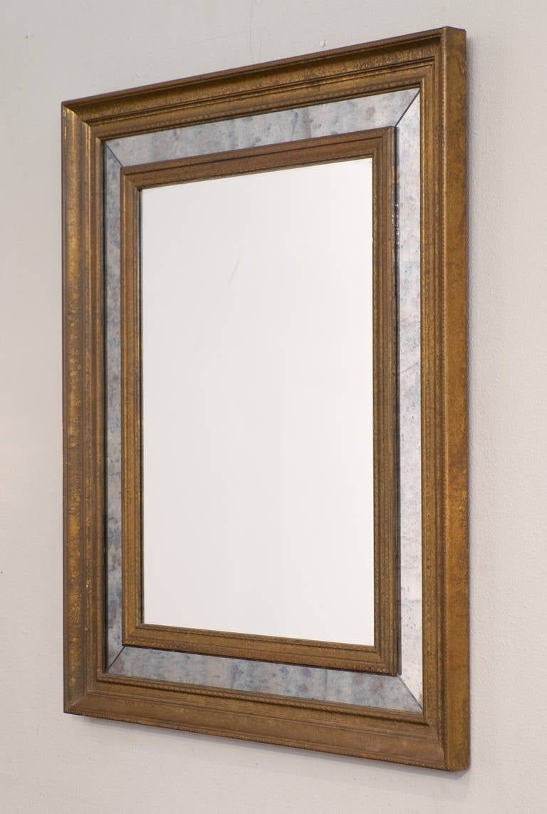 French Vintage Brass Framed Mirror At 1stdibs Throughout French Brass Wall Mirrors (View 10 of 15)