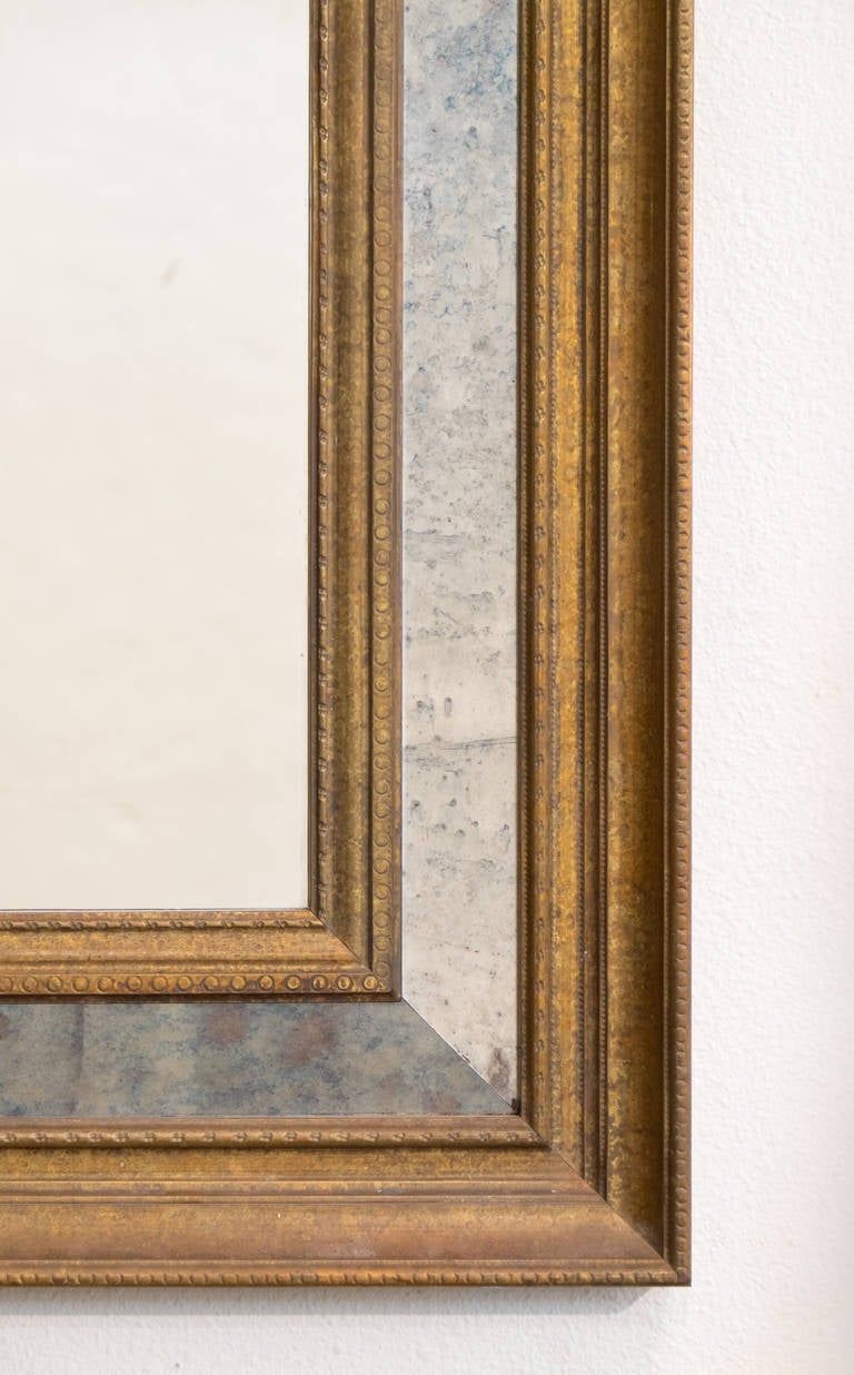 French Vintage Brass Framed Mirror At 1stdibs With French Brass Wall Mirrors (Photo 15 of 15)
