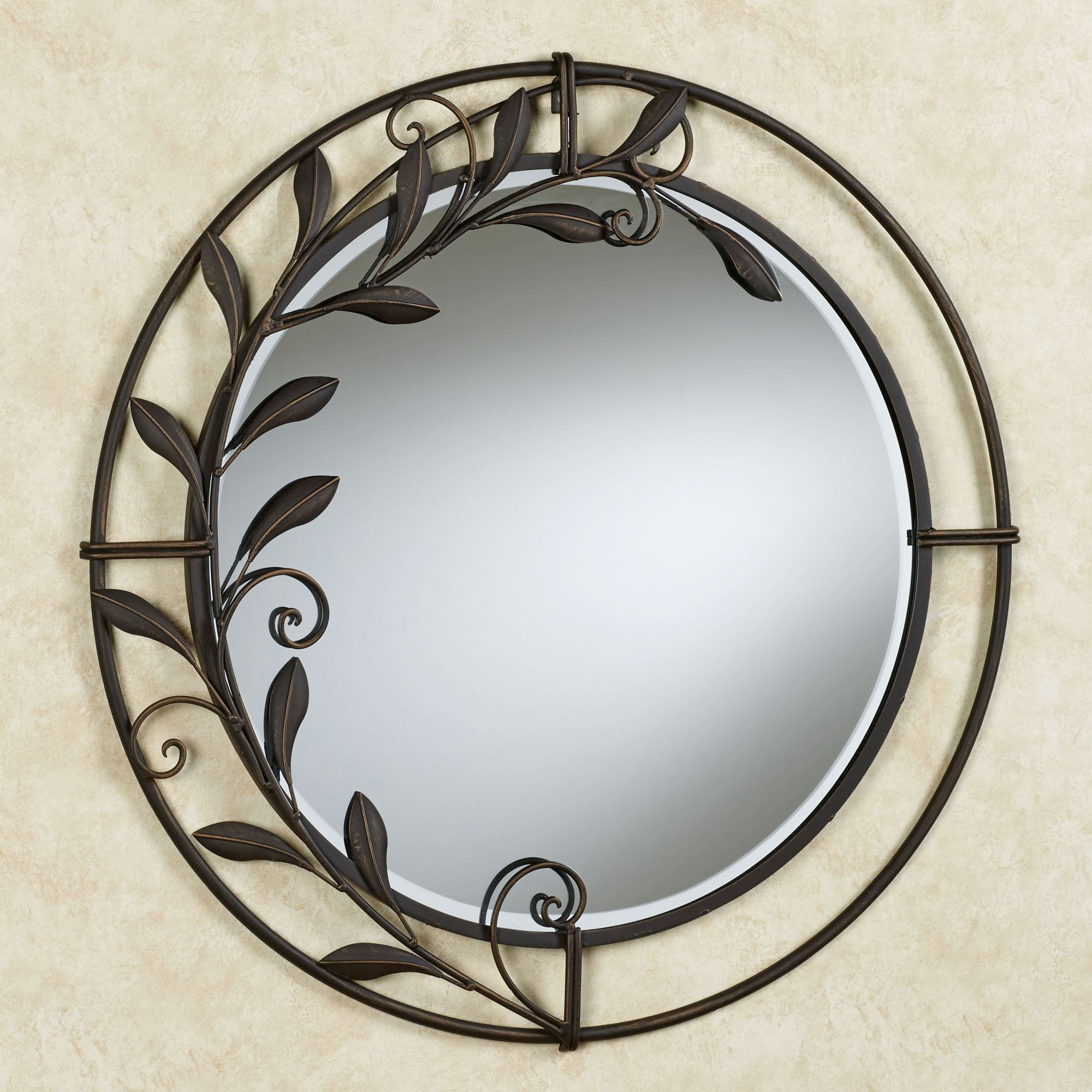 Galeazzo Round Mirror Antique Bronze Pertaining To Woven Bronze Metal Wall Mirrors (View 5 of 15)