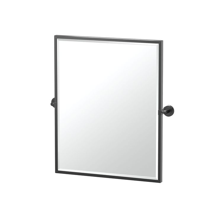 Gatco Latitude Ii 25 Inch Framed Rectangle Mirror Matte Black 4249xfsm Regarding Matte Black Rectangular Wall Mirrors (Photo 15 of 15)
