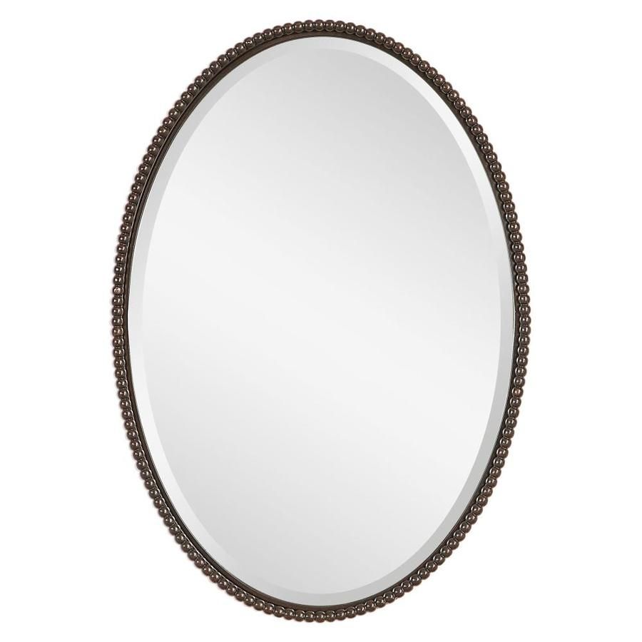 Global Direct 32 In L X 22 In W Oil Rubbed Bronze Framed Oval Wall Pertaining To Oil Rubbed Bronze Oval Wall Mirrors (View 2 of 15)