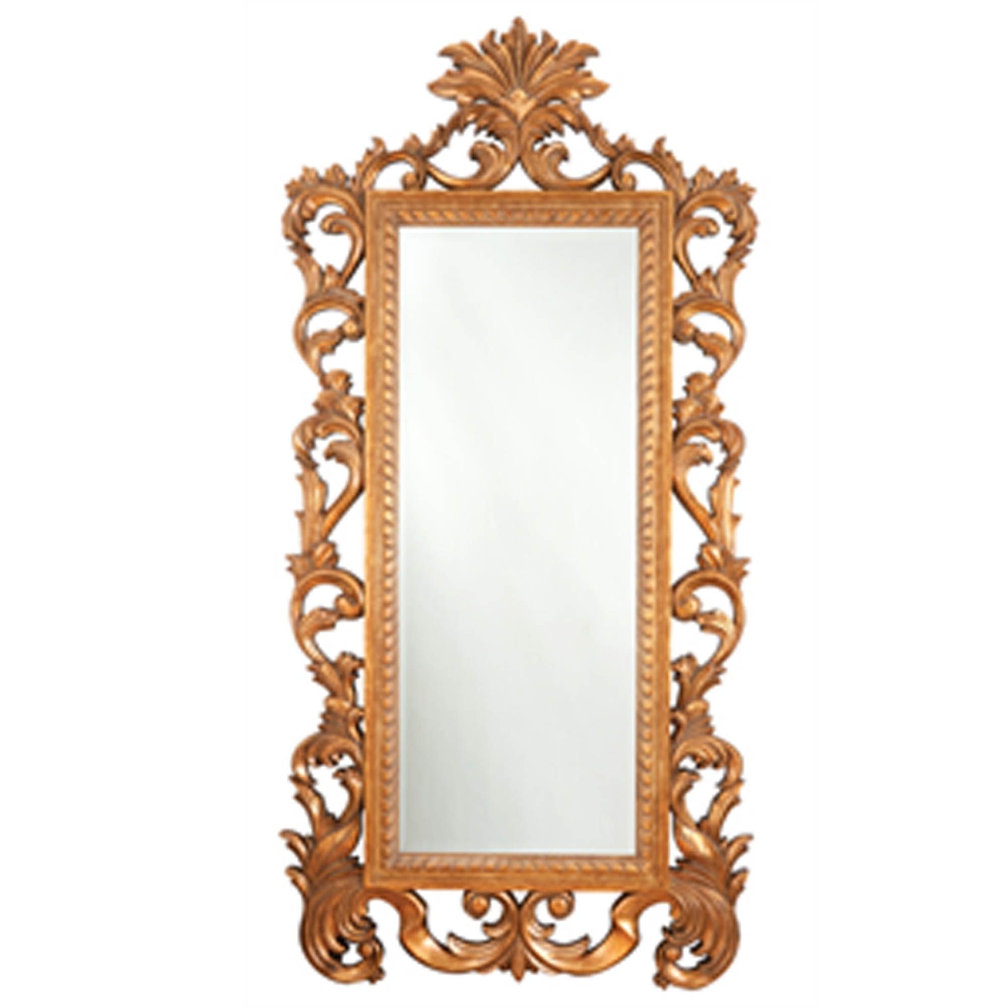 Gold Antique French Style Rectangular Ornate Wall Mirror | Hd365 For Dark Gold Rectangular Wall Mirrors (View 8 of 15)