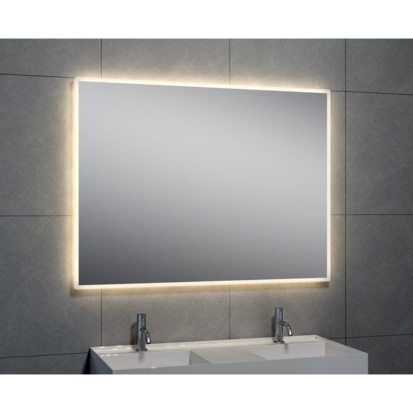 Hasson Rectangle Round Corner Led Wall Mirror | Mirror Wall, Mirror Regarding Rounded Edge Rectangular Wall Mirrors (View 12 of 15)