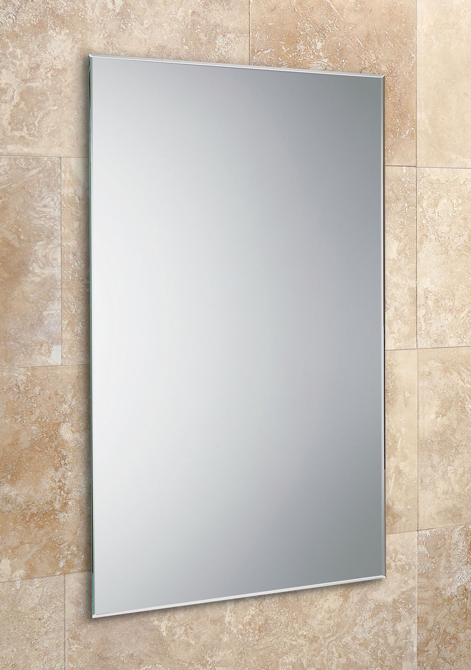 Hib Johnson Rectangular Mirror With Bevelled Edges 400 X 600mm | 76900000 Pertaining To Rectangular Chevron Edge Wall Mirrors (View 8 of 15)