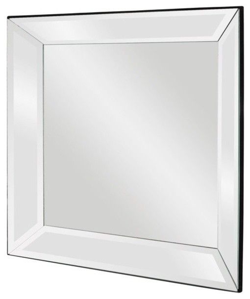 Howard Elliott 65018 Vogue Square Mirror On Mirror Mirror W/ Beveled Intended For Square Modern Wall Mirrors (Photo 7 of 15)