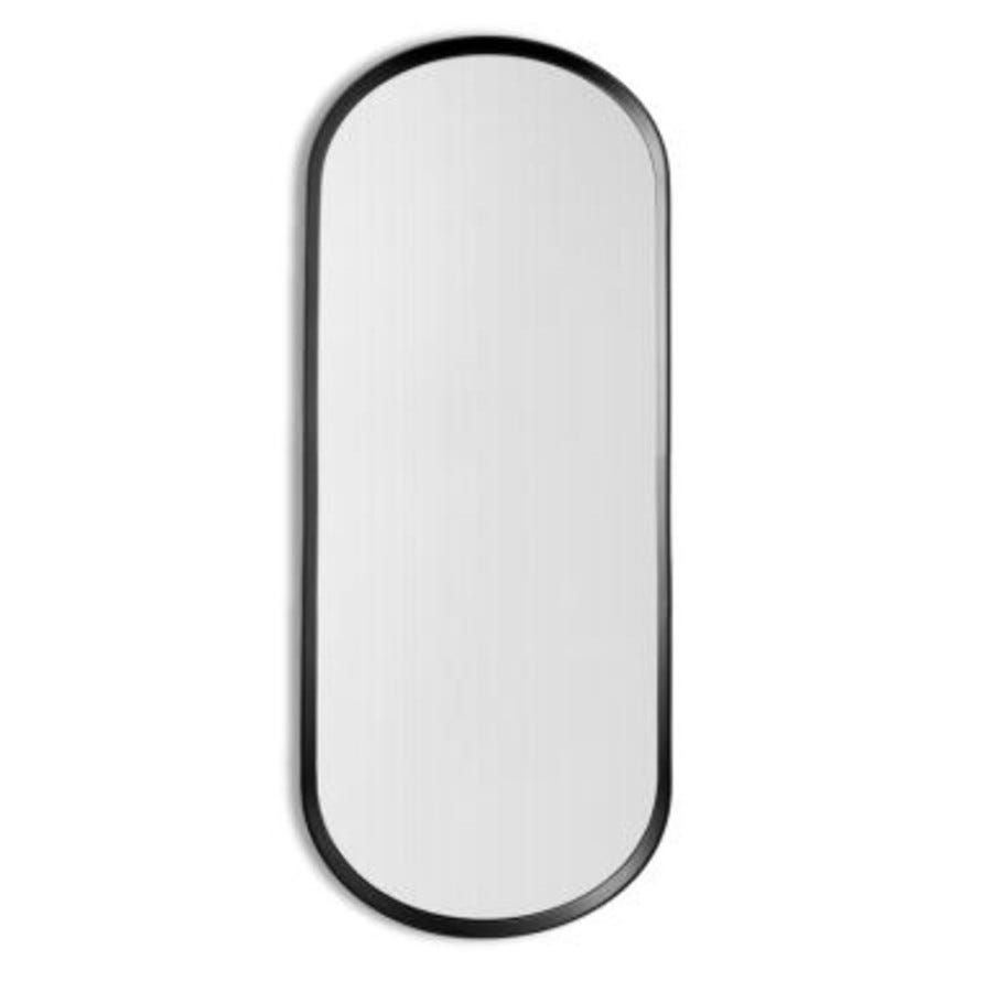 Innova Blmr50100bk Black Oval Shape Metal Frame Mirror | E&s – Kitchen Inside Black Oval Cut Wall Mirrors (View 14 of 15)