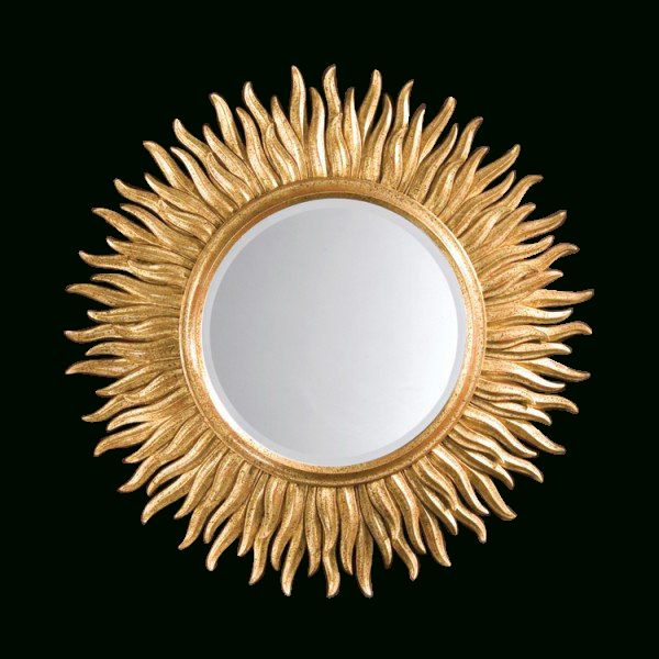 Italian Carved Gilt Sunburs | Sunburst Mirror, Traditional Wall For Leaf Post Sunburst Round Wall Mirrors (View 3 of 15)