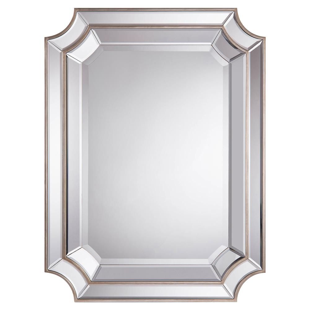 John Richard Antoinette Regency Double Tiered Beveled Edge Silver Wall In Edged Wall Mirrors (View 7 of 15)