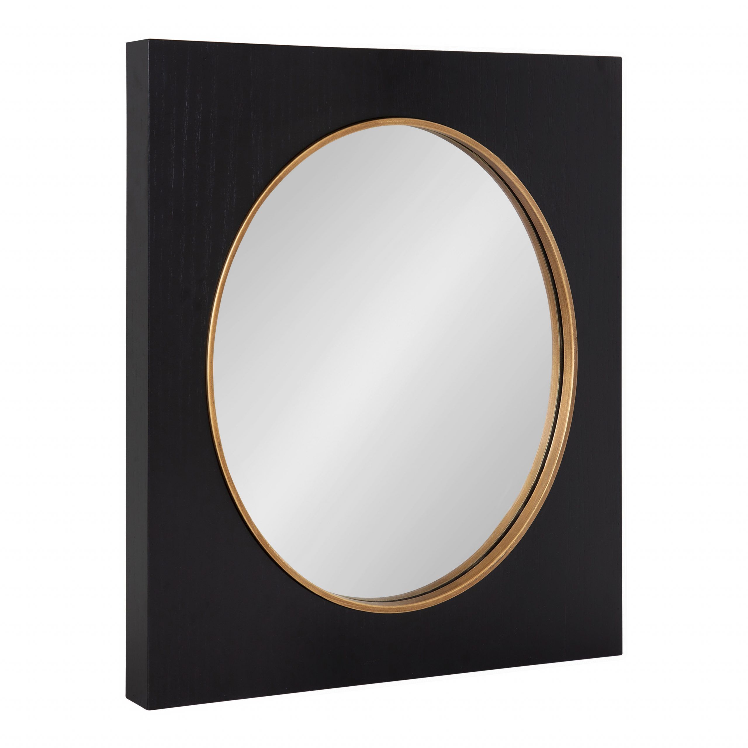 Kate And Laurel Ringstead Square Wood Framed Accent Mirror, 23" X 23 For Framed Matte Black Square Wall Mirrors (View 5 of 15)
