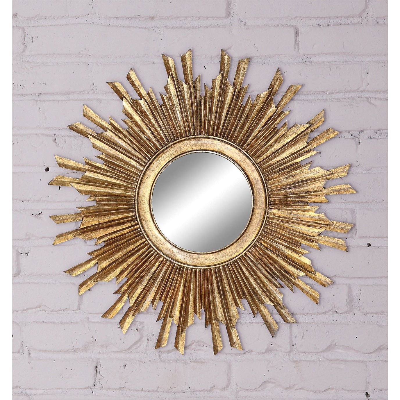 Large Gold Sunburst Mirror – Ideas On Foter Pertaining To Leaf Post Sunburst Round Wall Mirrors (View 14 of 15)