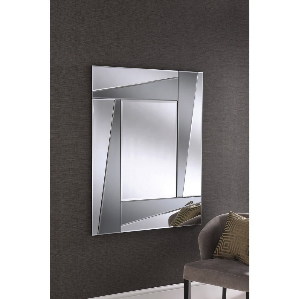 Large Mirror: Smoked Art Deco Wall Mirror | Select Mirrors Inside Two Tone Bronze Octagonal Wall Mirrors (View 12 of 15)