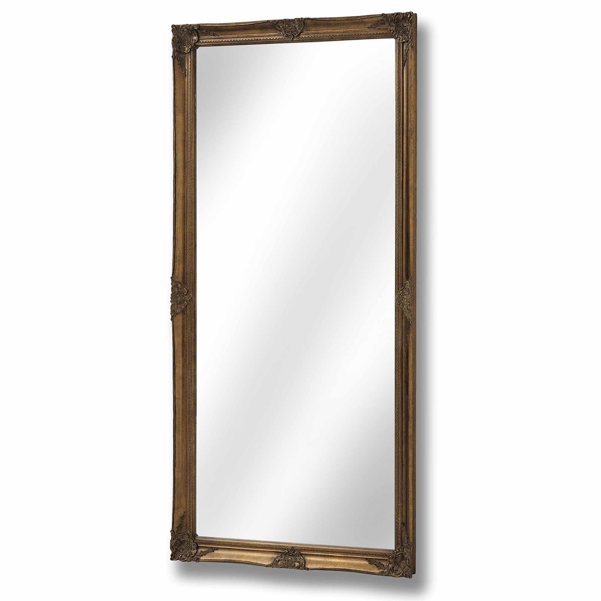 Large Rectangular Antique French Style Gold Mirror | Homesdirect365 With Regard To Warm Gold Rectangular Wall Mirrors (View 15 of 15)