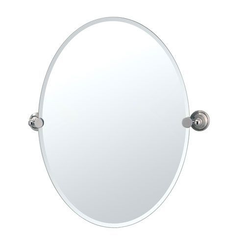 Laurel Ave. Polished Nickel Tilting Oval Mirror | Gatco, Oval Wall Within Polished Chrome Tilt Wall Mirrors (Photo 4 of 15)