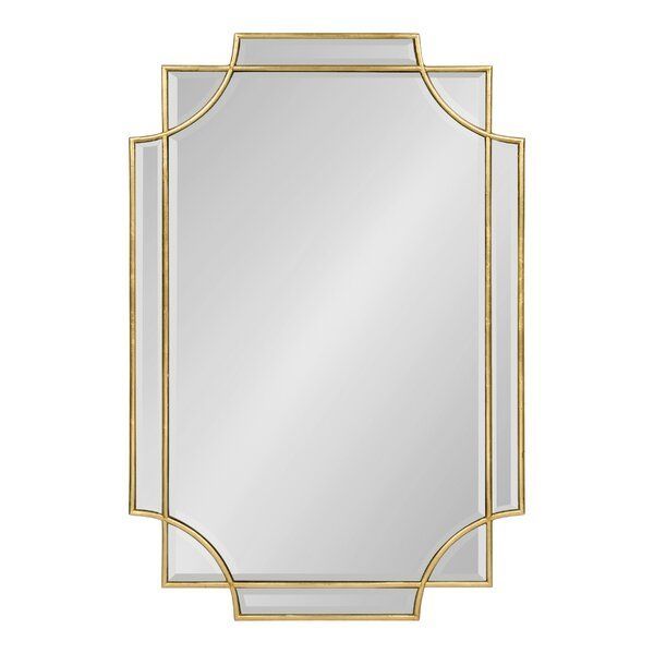 Leslie Frame Wall Mirror | Gold Mirror Wall, Framed Mirror Wall, Mirror In Gold Curved Wall Mirrors (View 2 of 15)