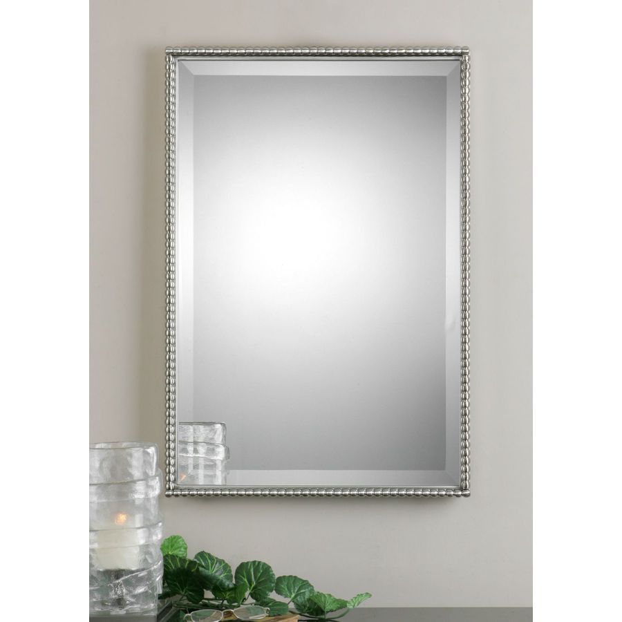 Master | Mirror Design Wall, Mirror Wall, Brushed Nickel Mirror Inside Polished Nickel Rectangular Wall Mirrors (Photo 7 of 15)