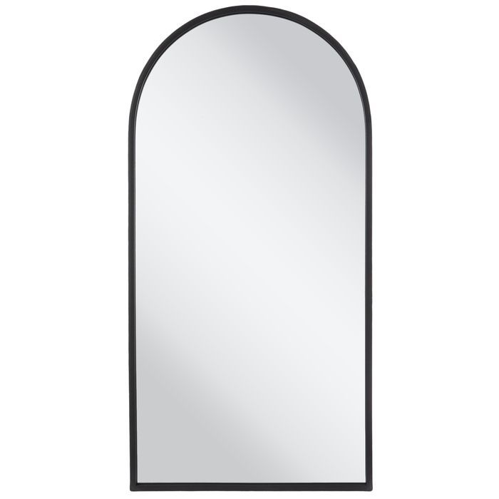 Matte Black Arched Metal Wall Mirror | Hobby Lobby | 1970532 | Mirror In Matte Black Metal Oval Wall Mirrors (Photo 5 of 15)