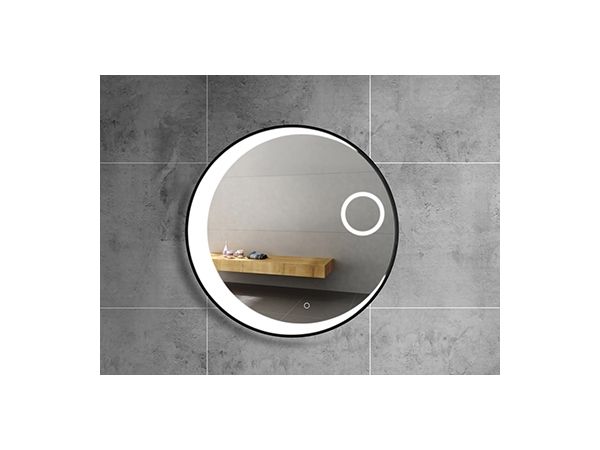 Matte Black Round Wall Mirror | Bathroom Accessories And Furniture Within Matte Black Octagonal Wall Mirrors (Photo 11 of 15)