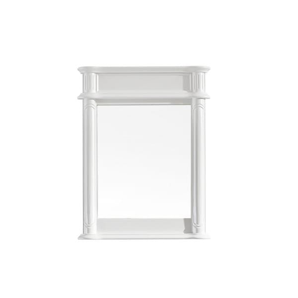 Messina 30" Rectangular Bathroom/vanity Framed Wall Mirror In White Within Mirror Framed Bathroom Wall Mirrors (Photo 14 of 15)