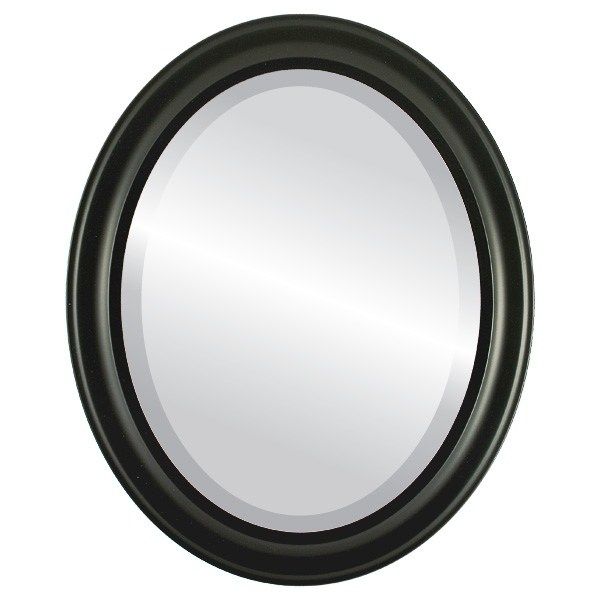 Messina Framed Oval Mirror In Matte Black (19x23) | Oval Mirror, Oval With Matte Black Round Wall Mirrors (Photo 10 of 15)