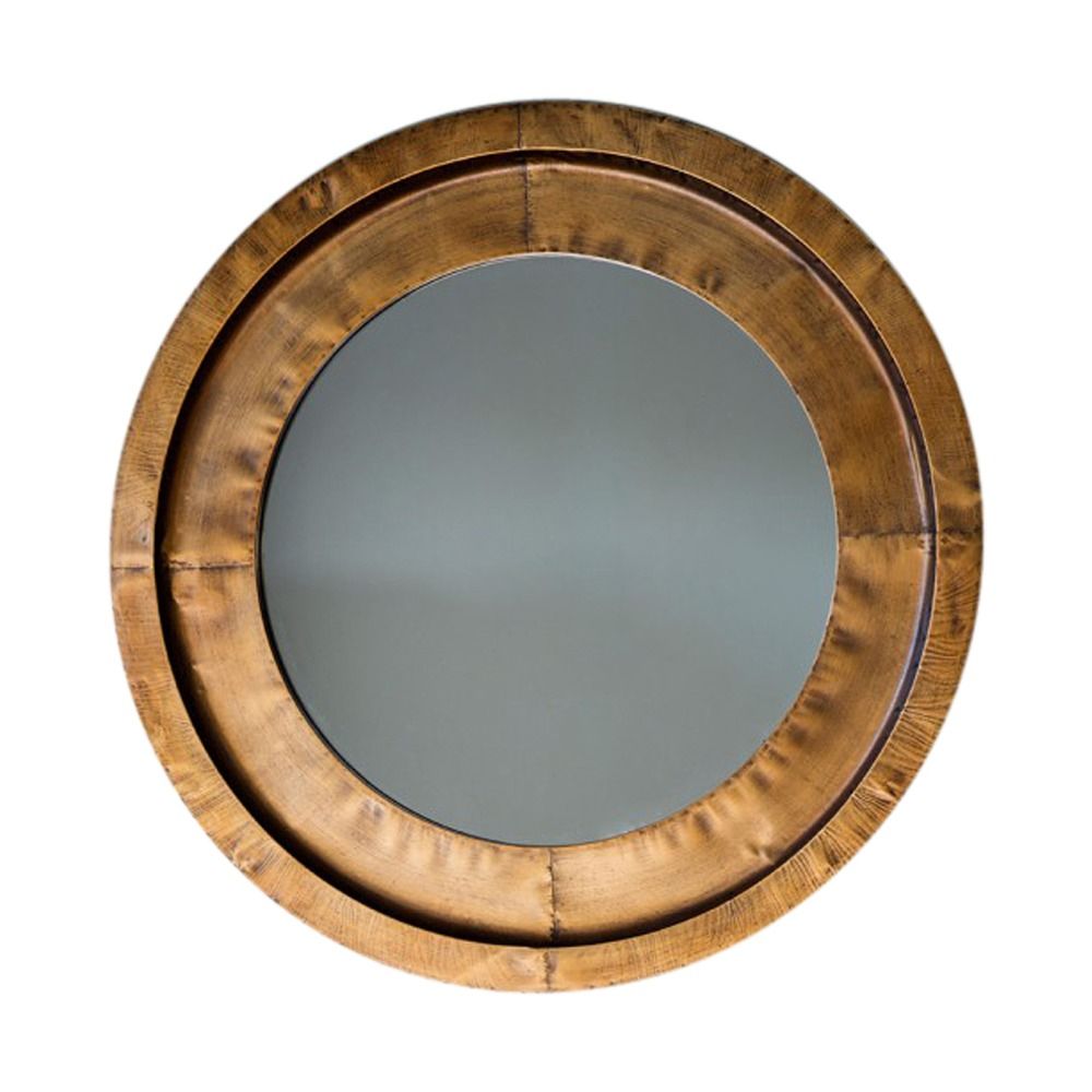 Metal Mirror: Moorley Round Wall Mirror | Select Mirrors Inside Scalloped Round Wall Mirrors (View 15 of 15)