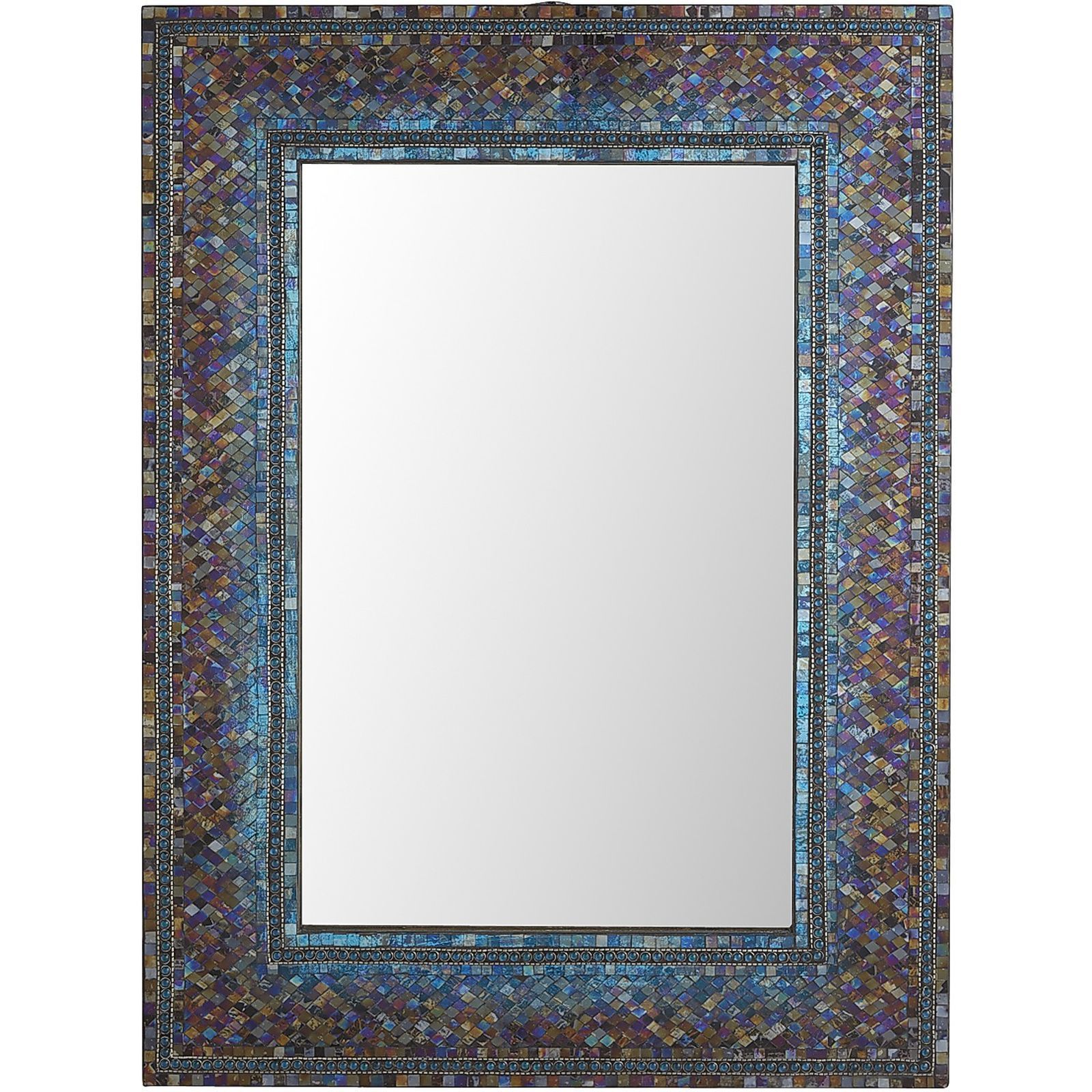 Midnight Splendor Mosaic 30x40 Mirror | Cute Wall Decor, Mosaic, Mirror Pertaining To Subtle Blues Art Glass Wall Mirrors (View 6 of 15)