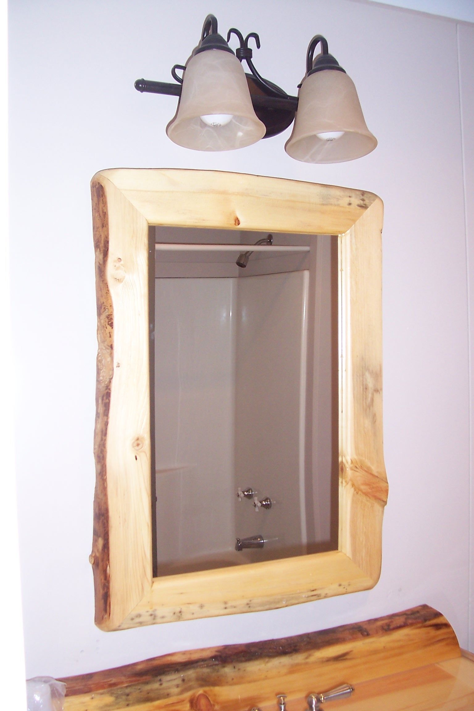 Mirror Design Wall, Mirror Wall Bedroom, Rustic Bathroom Mirrors Within Rustic Getaway Wood Wall Mirrors (View 2 of 15)