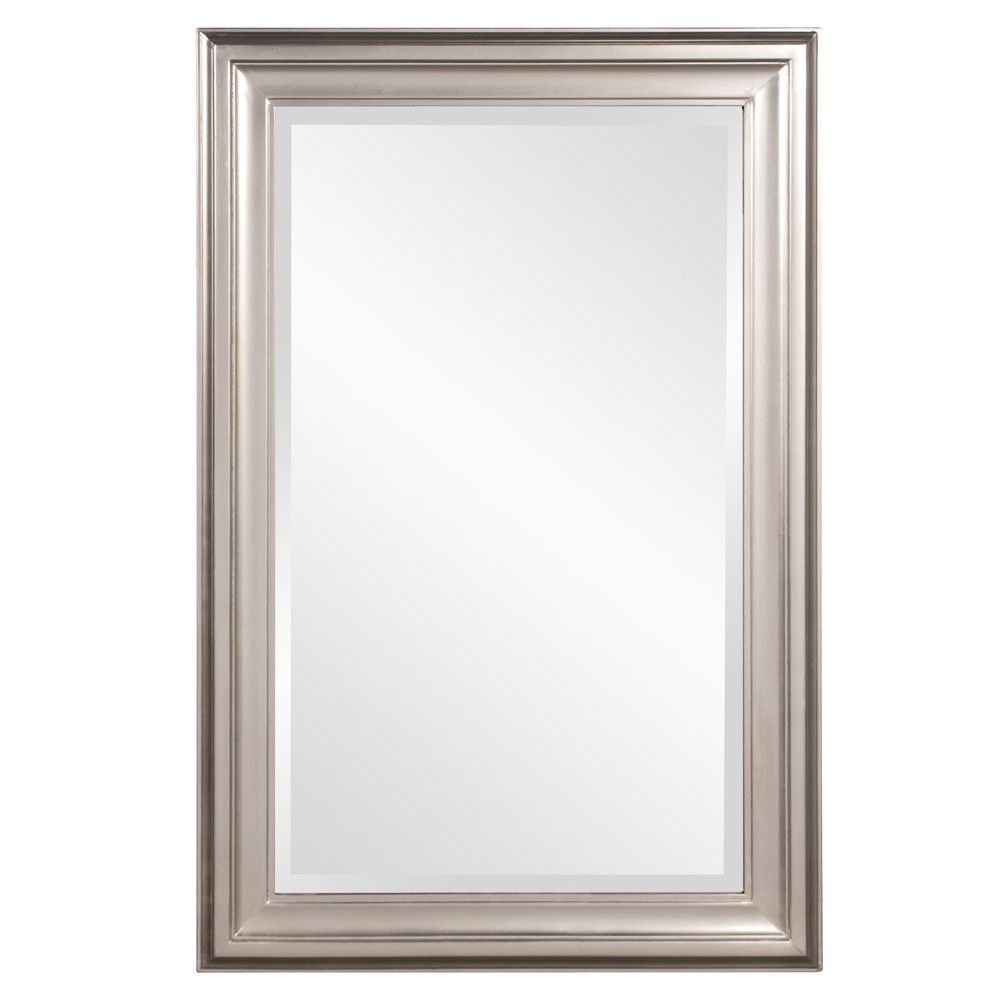 Mirror | Rectangular Mirror, Rectangle Mirror, Brushed Nickel Bathroom Pertaining To Brushed Nickel Rectangular Wall Mirrors (View 2 of 15)