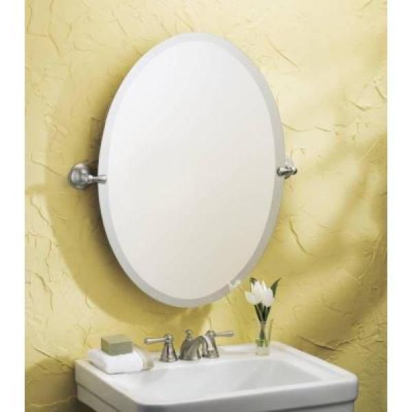 Moen Frameless Pivoting 26" Wall Mirror – Brushed Nickel | New Mirrors Regarding Nickel Floating Wall Mirrors (View 9 of 15)