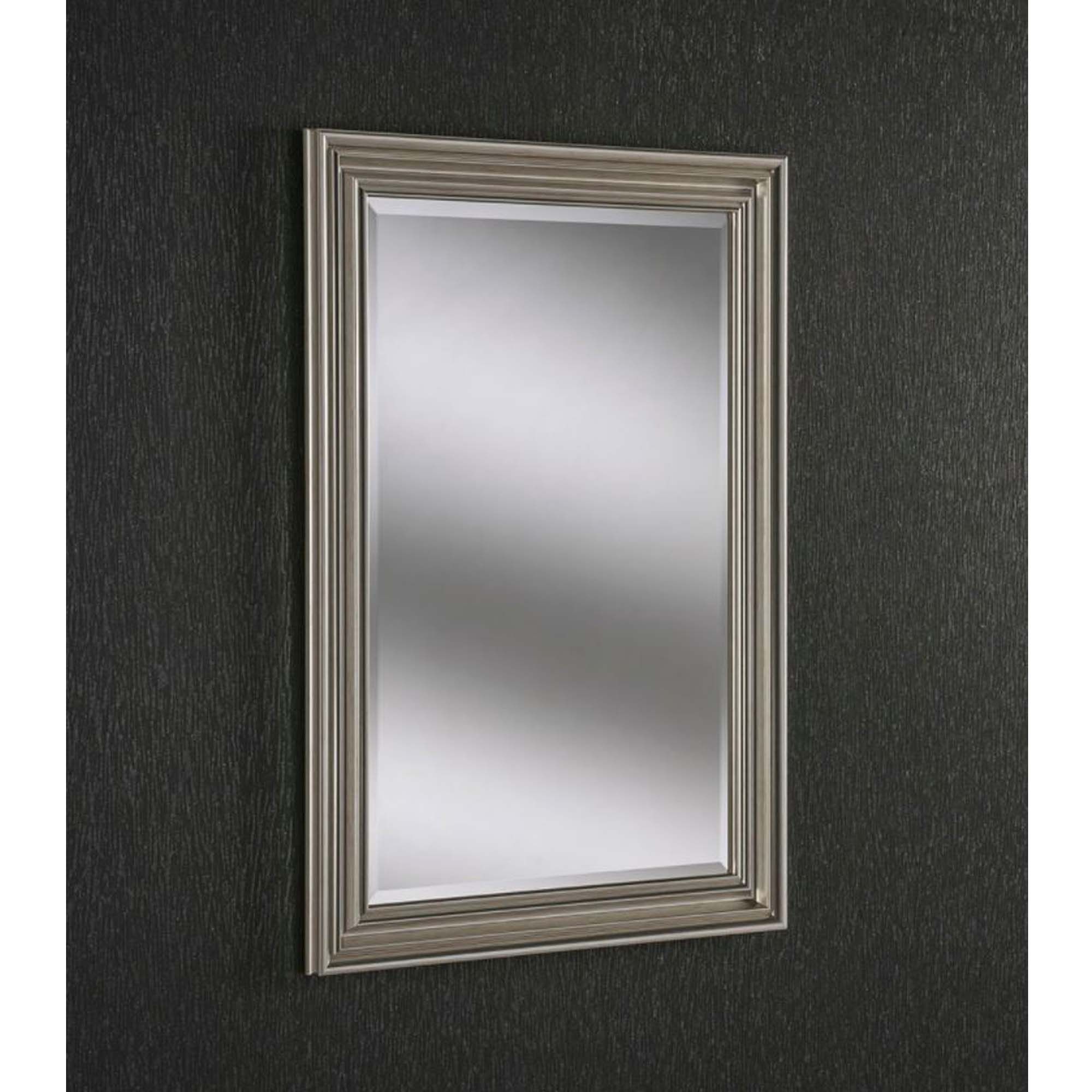 Multi Bevel Silver Wall Mirror | Decor | Homesdirect365 Within Silver High Wall Mirrors (View 5 of 15)