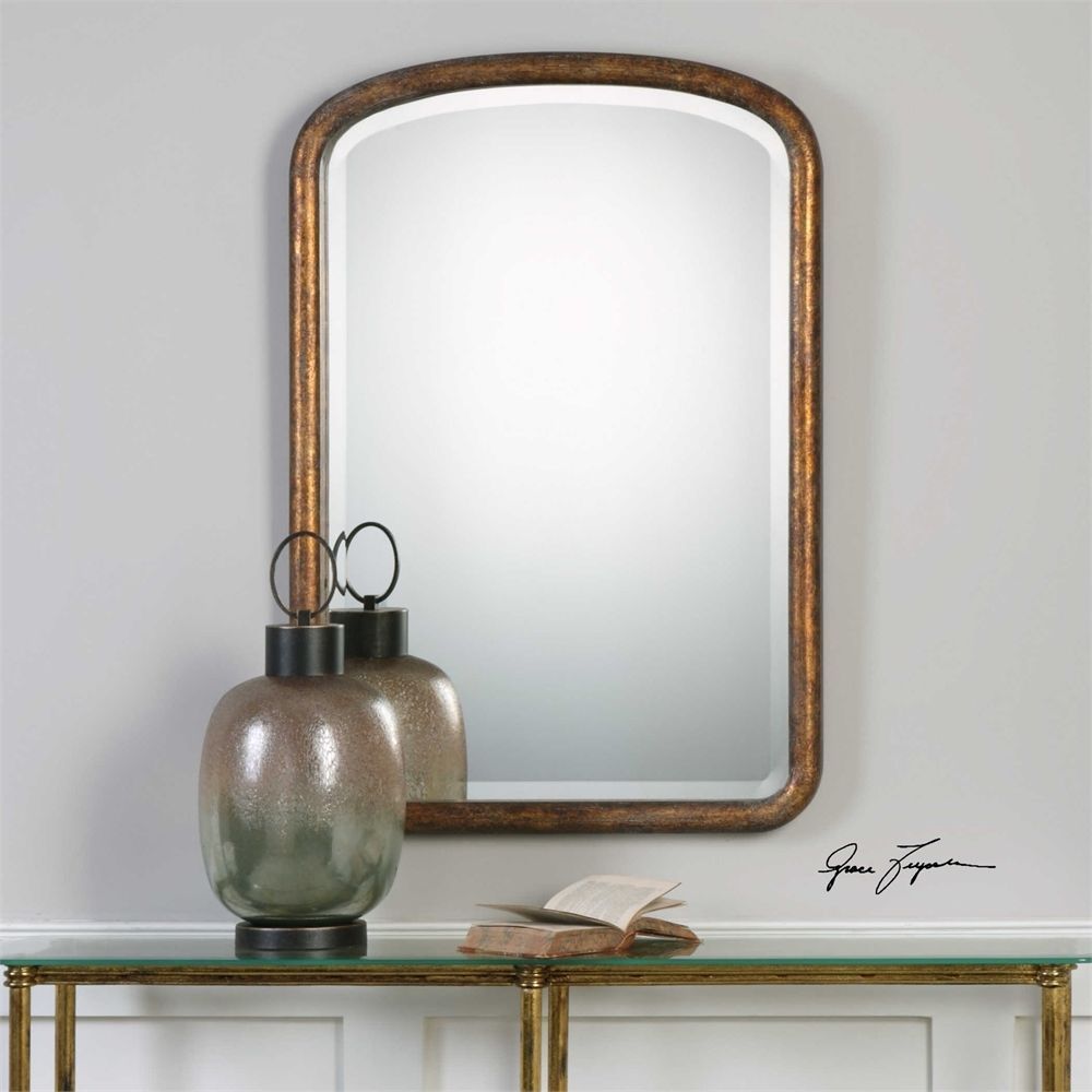 New Large 38" Wall Mirror Modern Or Vintage Solid Pine Frame Beveled Throughout Gold Arch Top Wall Mirrors (View 10 of 15)