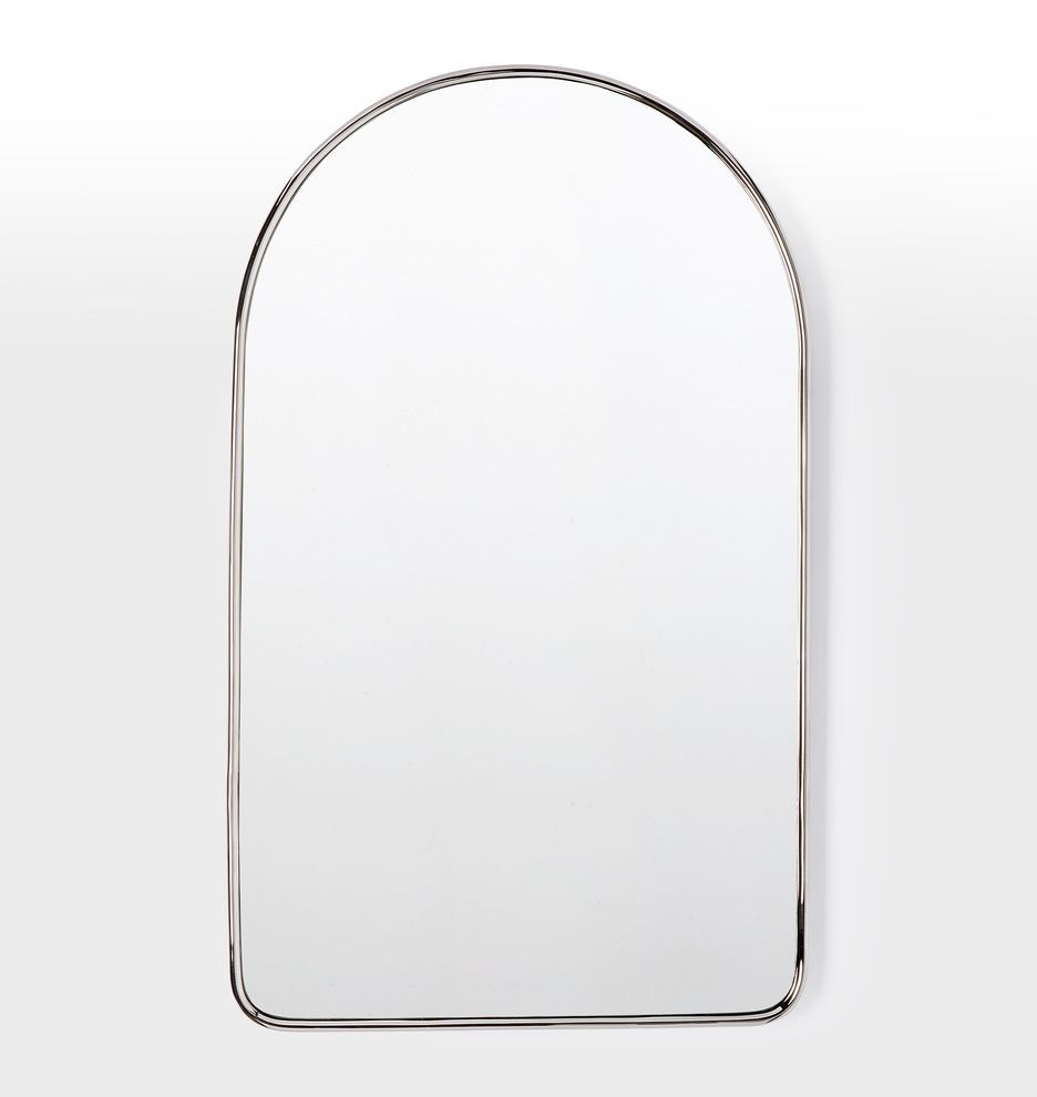 Oil Rubbed Bronze Arched Metal Framed Mirror | Mirror, Polished Nickel With Silver And Bronze Wall Mirrors (View 3 of 15)