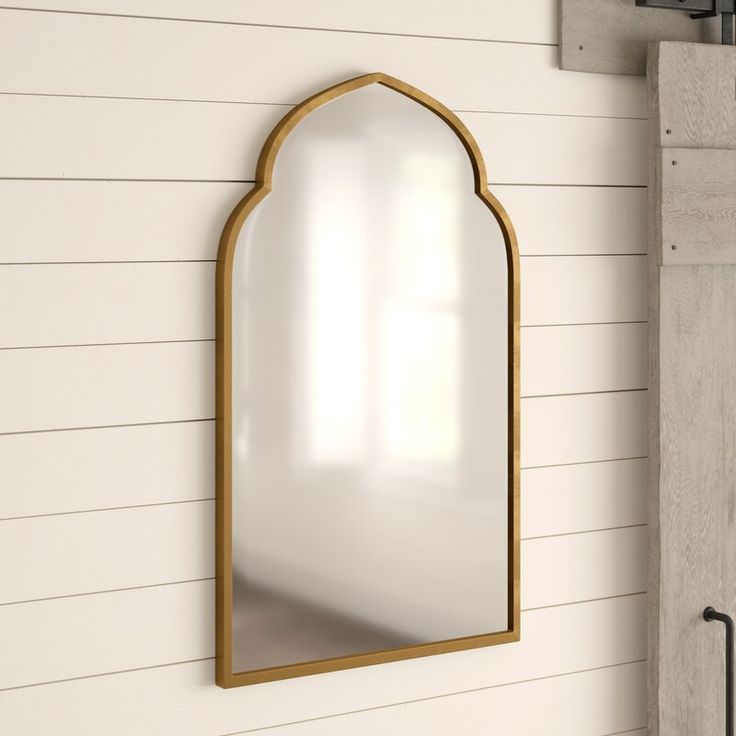 One Allium Way Gold Arch Wall Mirror & Reviews | Wayfair | Contemporary For Gold Arch Top Wall Mirrors (View 2 of 15)