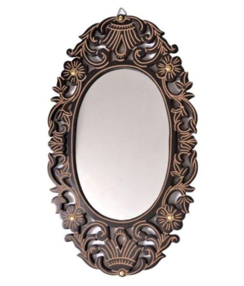 Onlineshoppee Mirror Wall Mirror Brown ( 50 X 30 Cms ) – Pack Of 1: Buy Inside Mocha Brown Wall Mirrors (View 4 of 15)